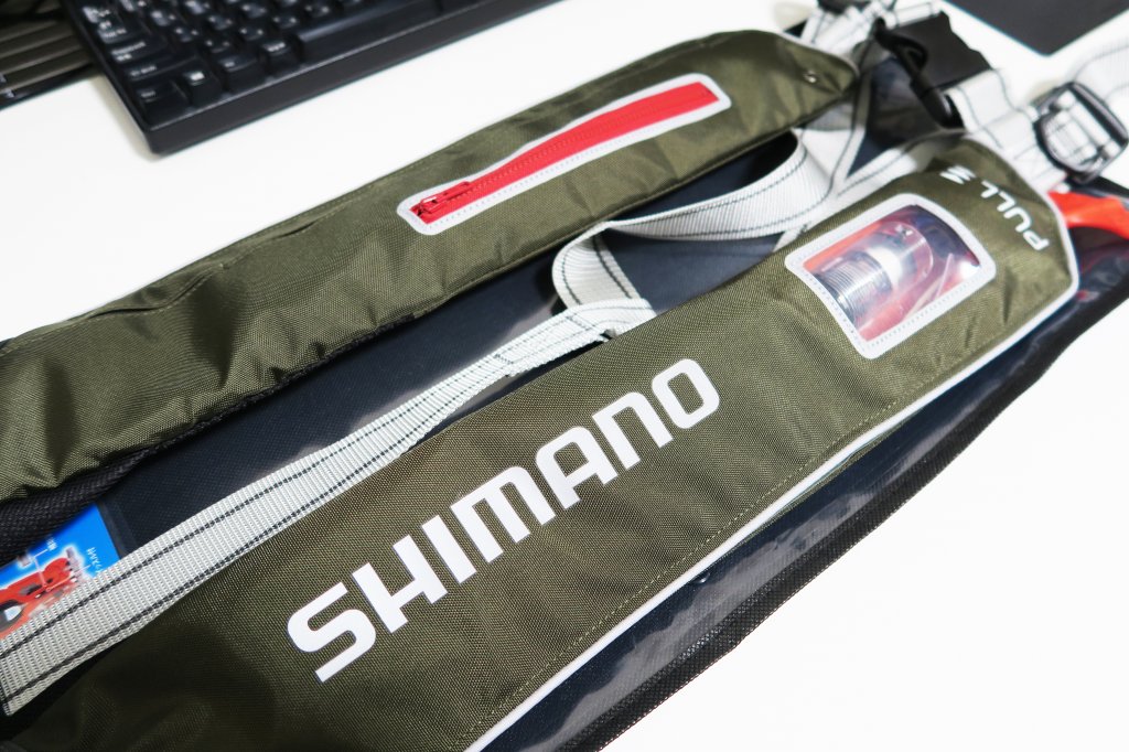 シマノのライフジャケットVF-051K（自動膨張式・肩掛けタイプ）レビュー！ | ネスブログ