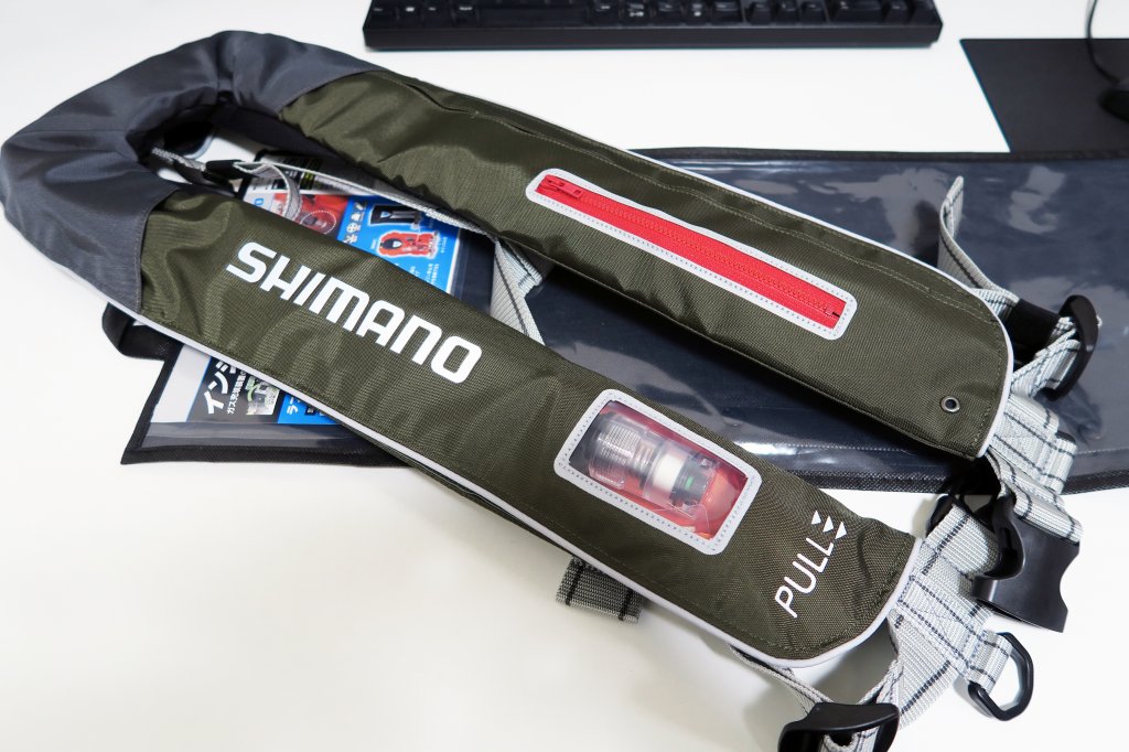 シマノのライフジャケットVF-051K（自動膨張式・肩掛けタイプ）レビュー！ | ネスブログ